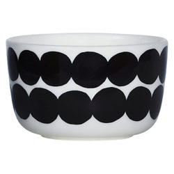 Marimekko Siirtolapuutarha Bowl, White / Black